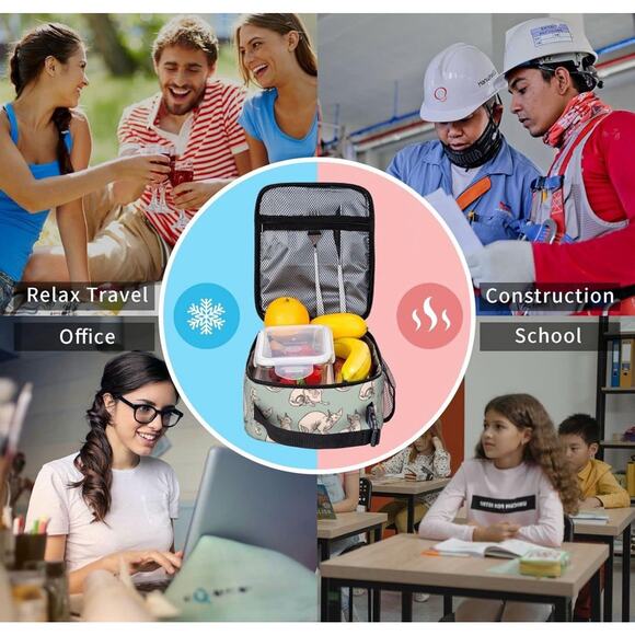 Hairless Naked Cats Sphynx Portable Lunch Box Bag Insulated Reusable Lunch NEW - Picture 6 of 6